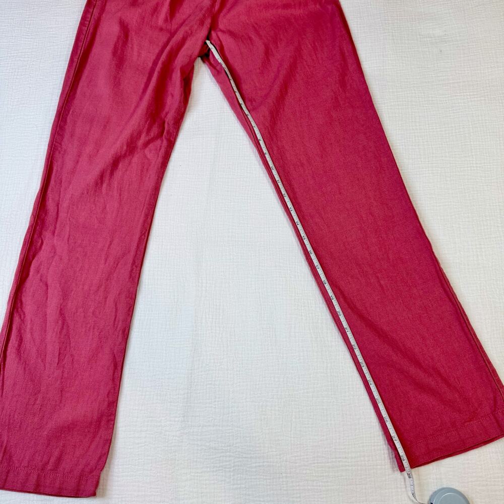 RE/VAMPED Linen Pants Pink Straight Leg Women’s XS Coastal Resortwear Sorority - Picture 4 of 16